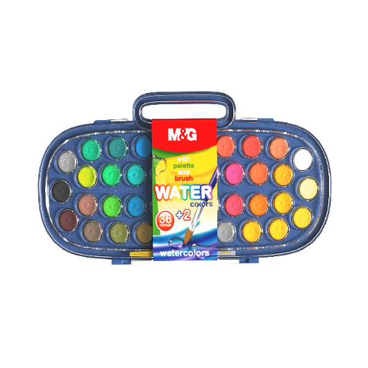 

M&G Mini Water Color Blocks 36+2C 23mm Cat Air Lukis 1 Set 36 Warna