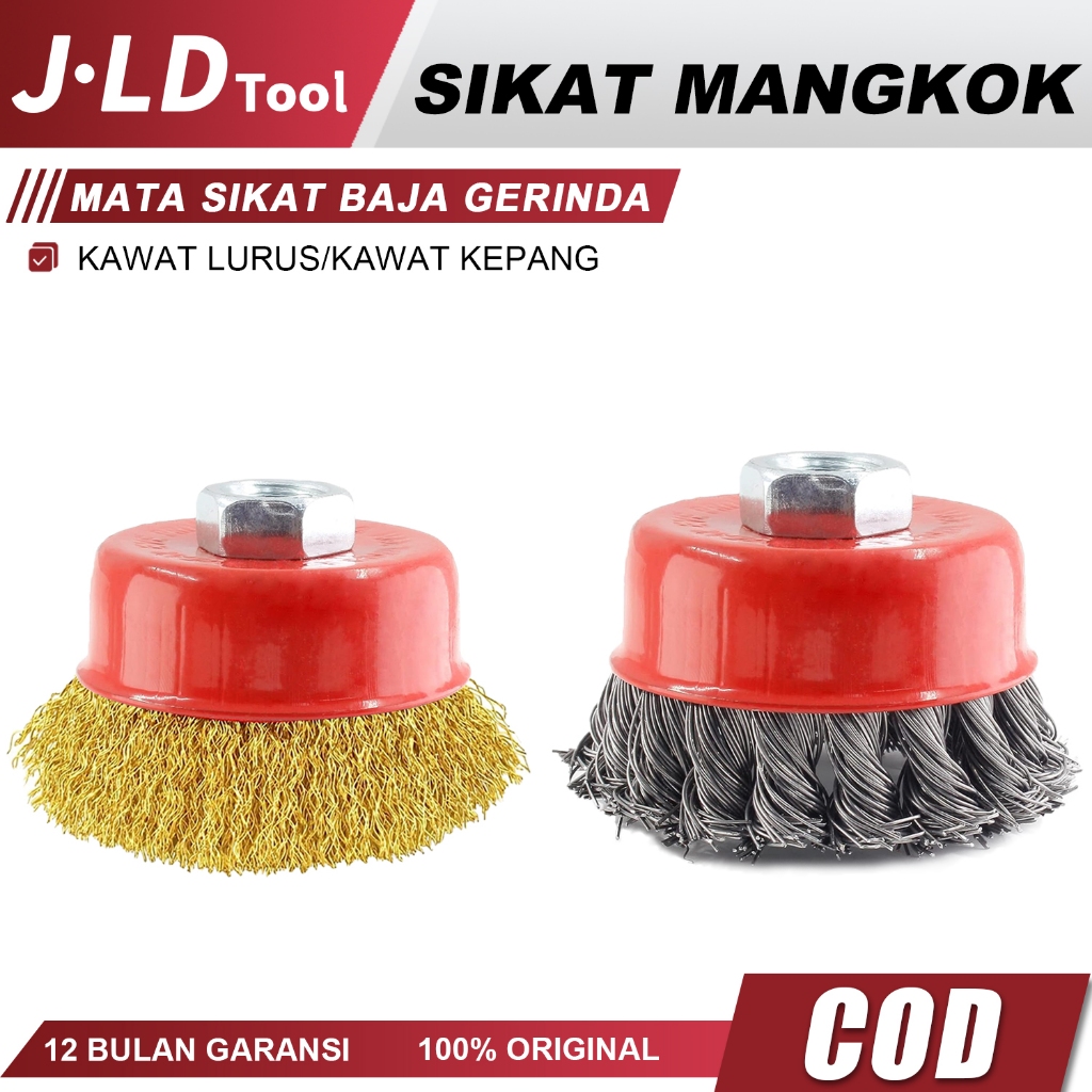 JLD Sikat Kawat Mangkok 3" Mata Gerinda Wire Cup Brush