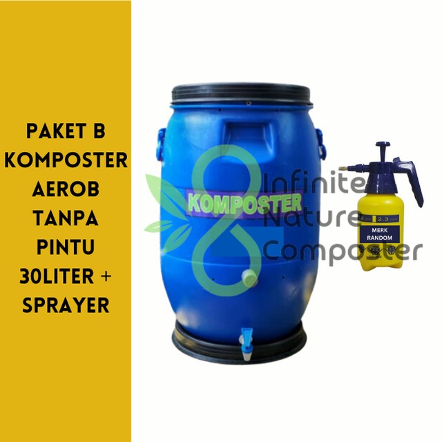 Paket B Tong Komposter AEROB Tanpa Pintu 30 L + Sprayer