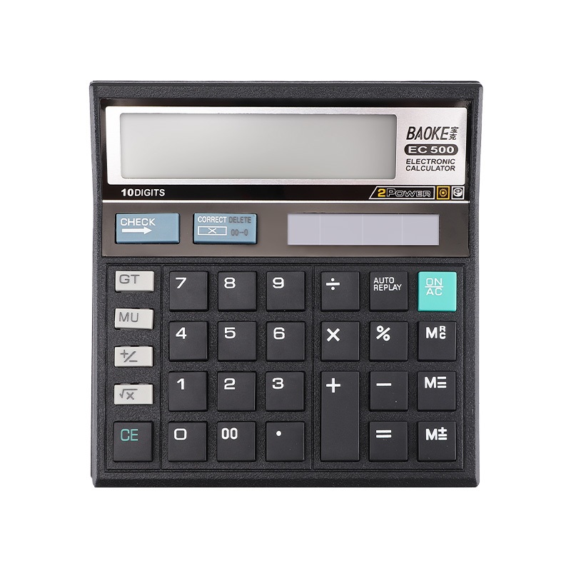 

BAOKE Kalkulator Desktop 10 Digit, Double Power, Layar LCD Kualitas Tinggi EC500