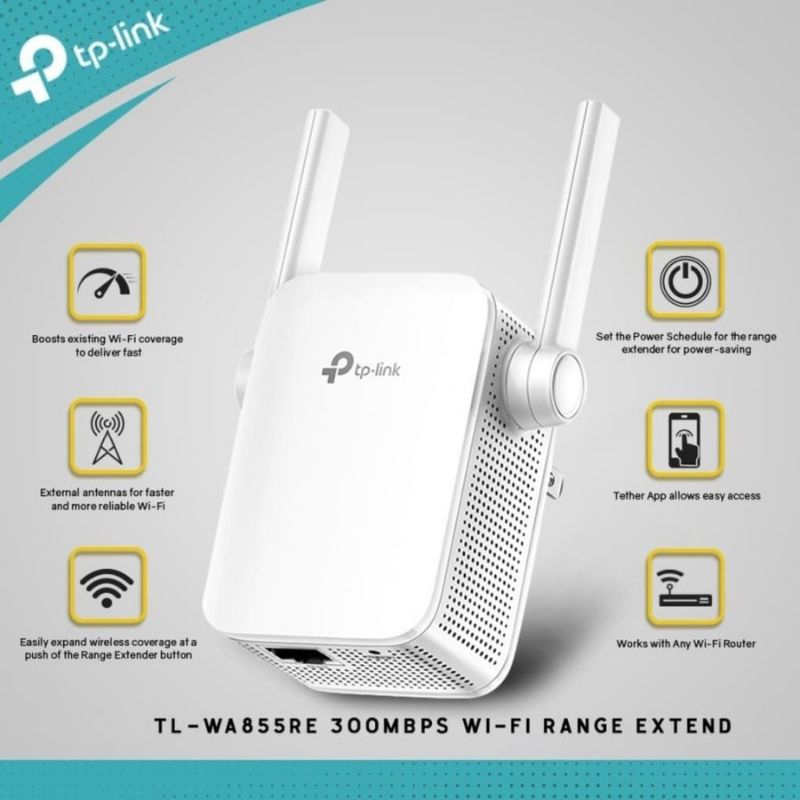 WIFI RANGE EXTENDER TP-LINK TL-WA855RE 300MBPS / REPEATER / WIFI EXTENDER TP-LINK