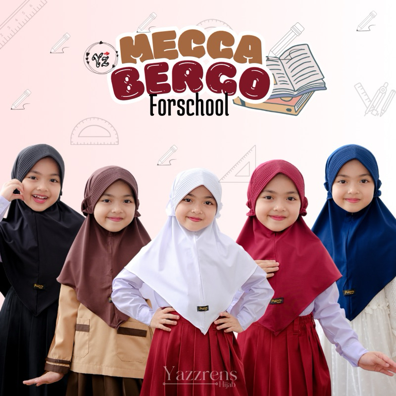Bergo Mecca Jersey | Jilbab Sekolah | Jilbab SEKOLAH Anak SD SMP