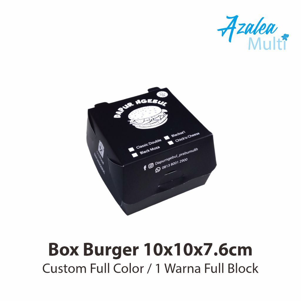 Dus Burger Custom Desain, Box Burger, Dus Burger, Kemasan Burger, Tempat Burger, Paper Tray Burger, 