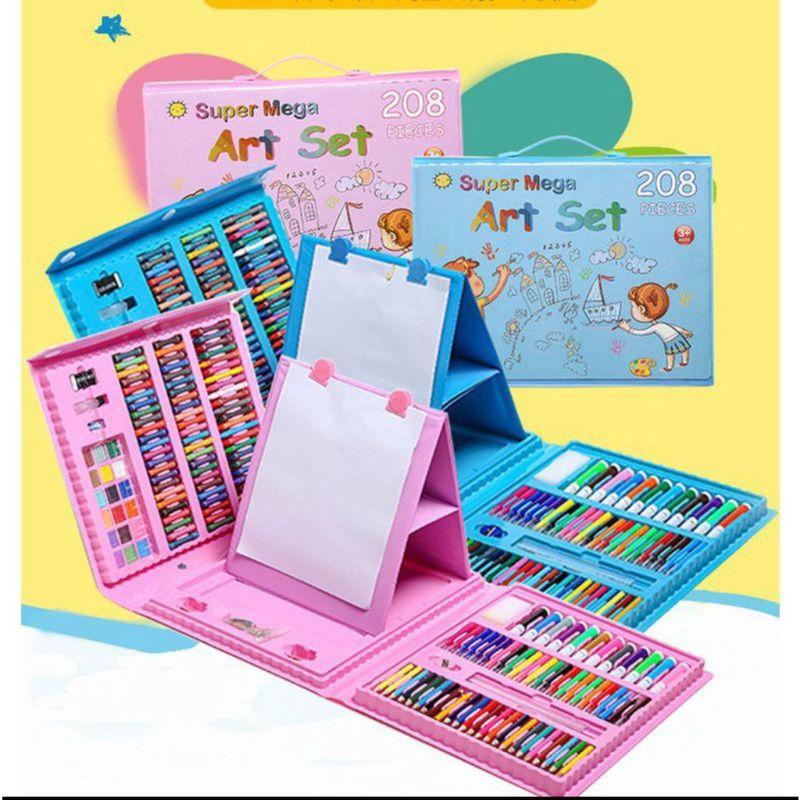 

Crayon Mewarnai 150 Warna/Crayon Art Set/Perlengkapan Menggambar Mewarnai Anak Set Koper 150 In 1