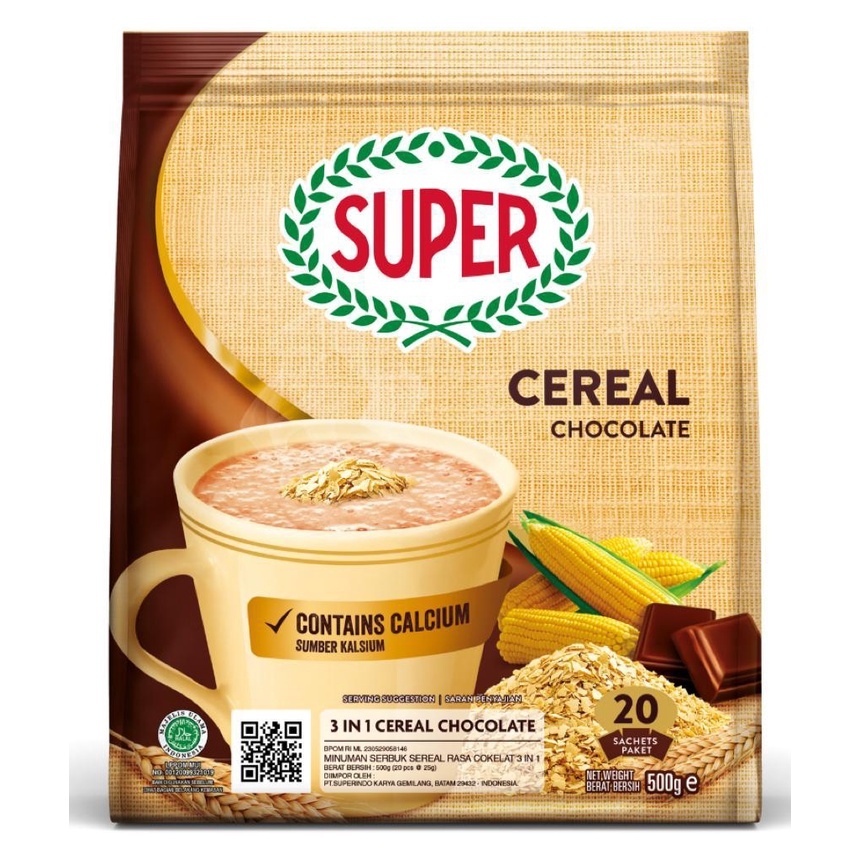 

SUPER INSTANT CEREAL - CHOCOLATE 20'S KEMASAN BARU