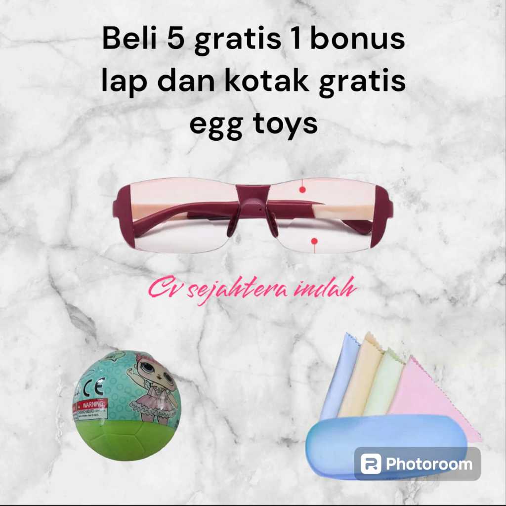 (BELI 5 GRATIS 1 BONUS LAP DAN KOTAK GRATIS EGG TOYS) Kacamata Pria Wanita Y7 Lensa Plus