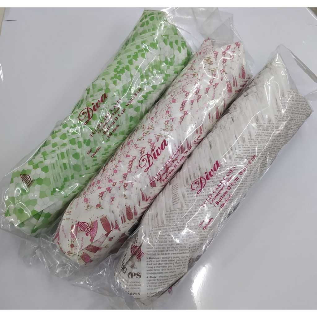Case DIVA bolu kukus isi 100 pc / case tulip bolu hongkong cup bolu kukus bolu hongkong
