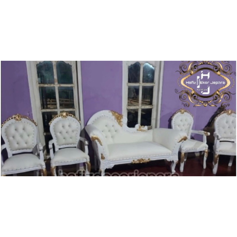 promo Kursi pelaminan lois miring kayu jati