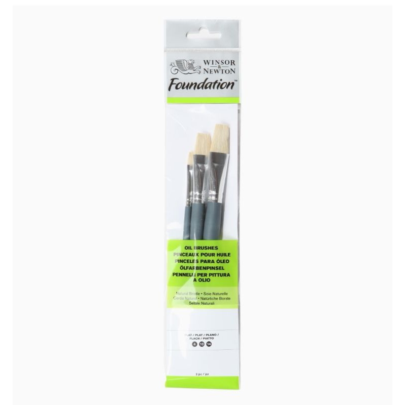 

Kuas Winsor & Newton Foundation Oil Brush Set 3 Natural Bristle