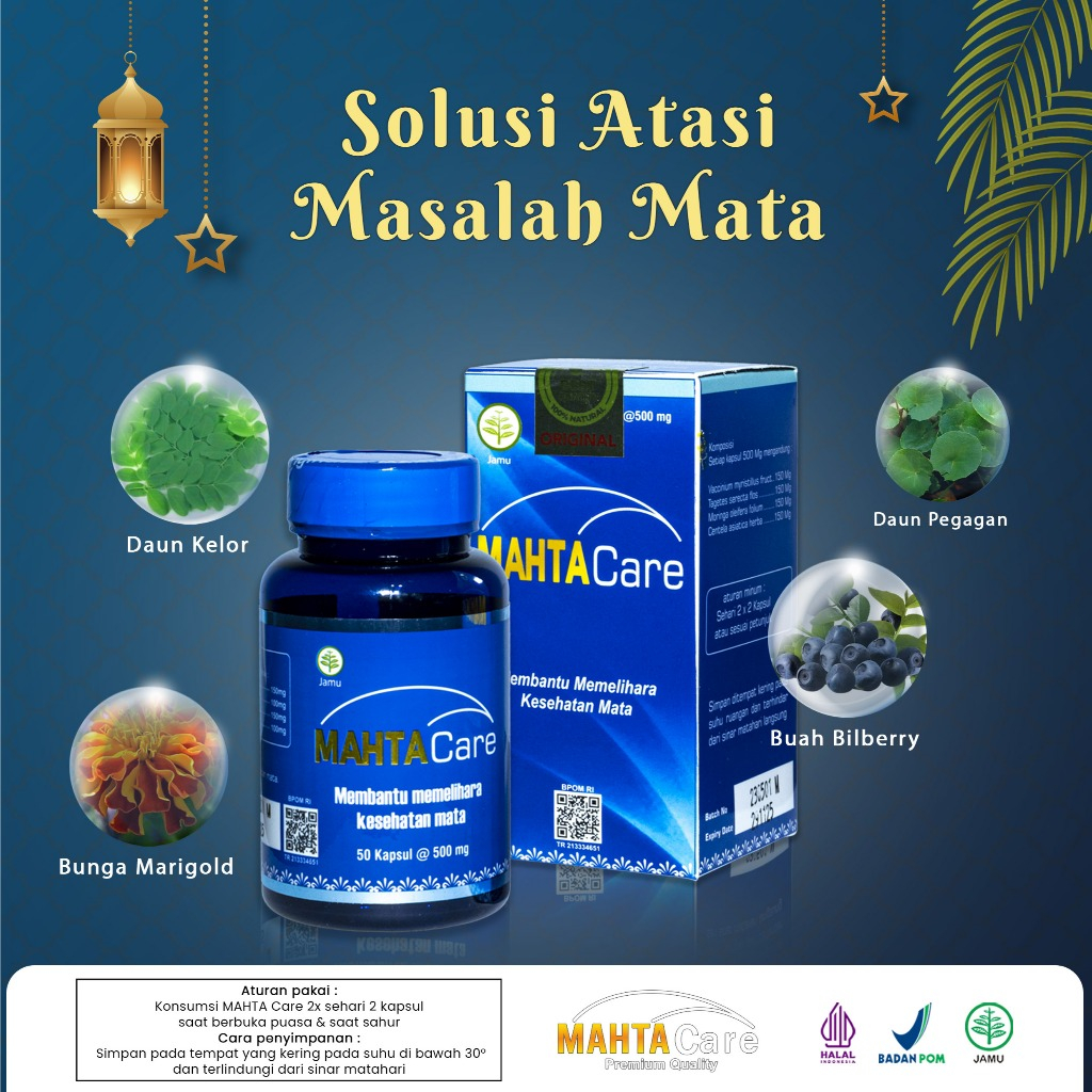 MAHTA CARE KAPSUL | MATA MINUS | DIABETIC RETINOPATI | GLOUKOMA | GANGGUAN SARAF