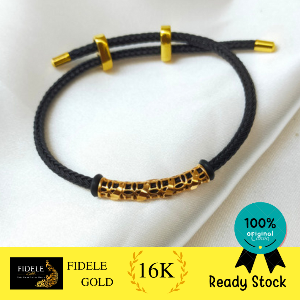 Gelang tali charm pipa emas tua 16k 700 toko emas surabaya