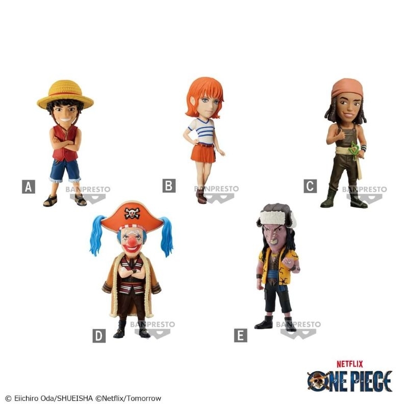 One Piece WCF Netflix Series Set of 5pcs | Action Figure Live Action Luffy Nami Usopp Buggy Arlong