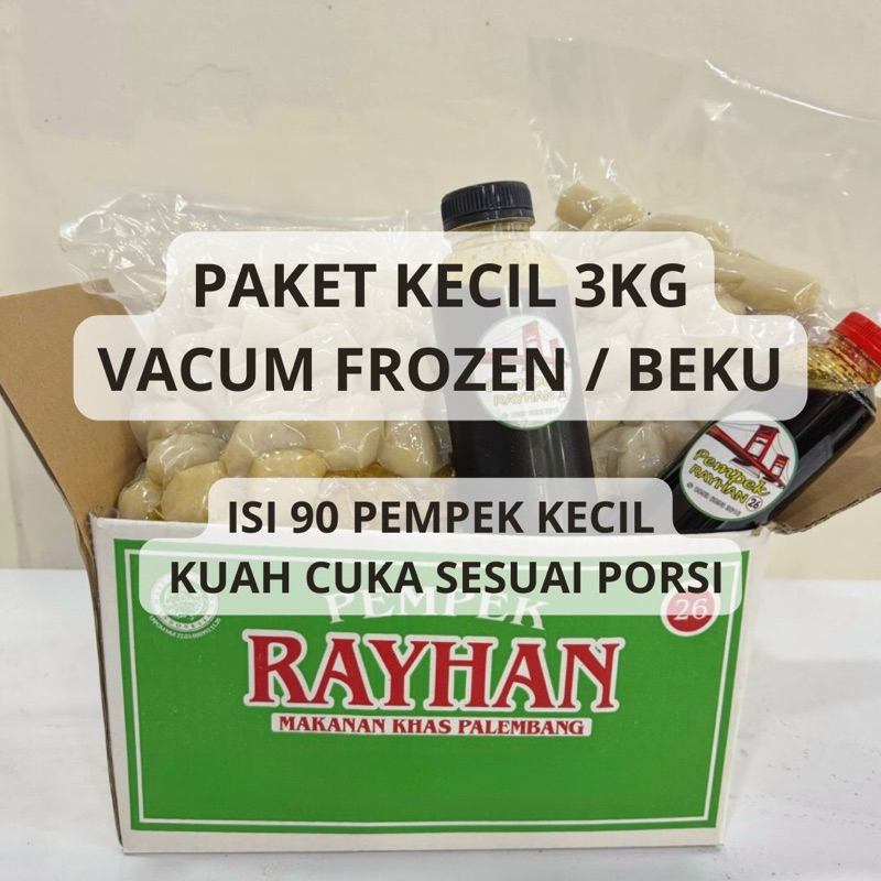 

Paket 90 pcs Pempek Rayhan 26 Ilir Palembang [ VACUM FROZEN ] 3kg