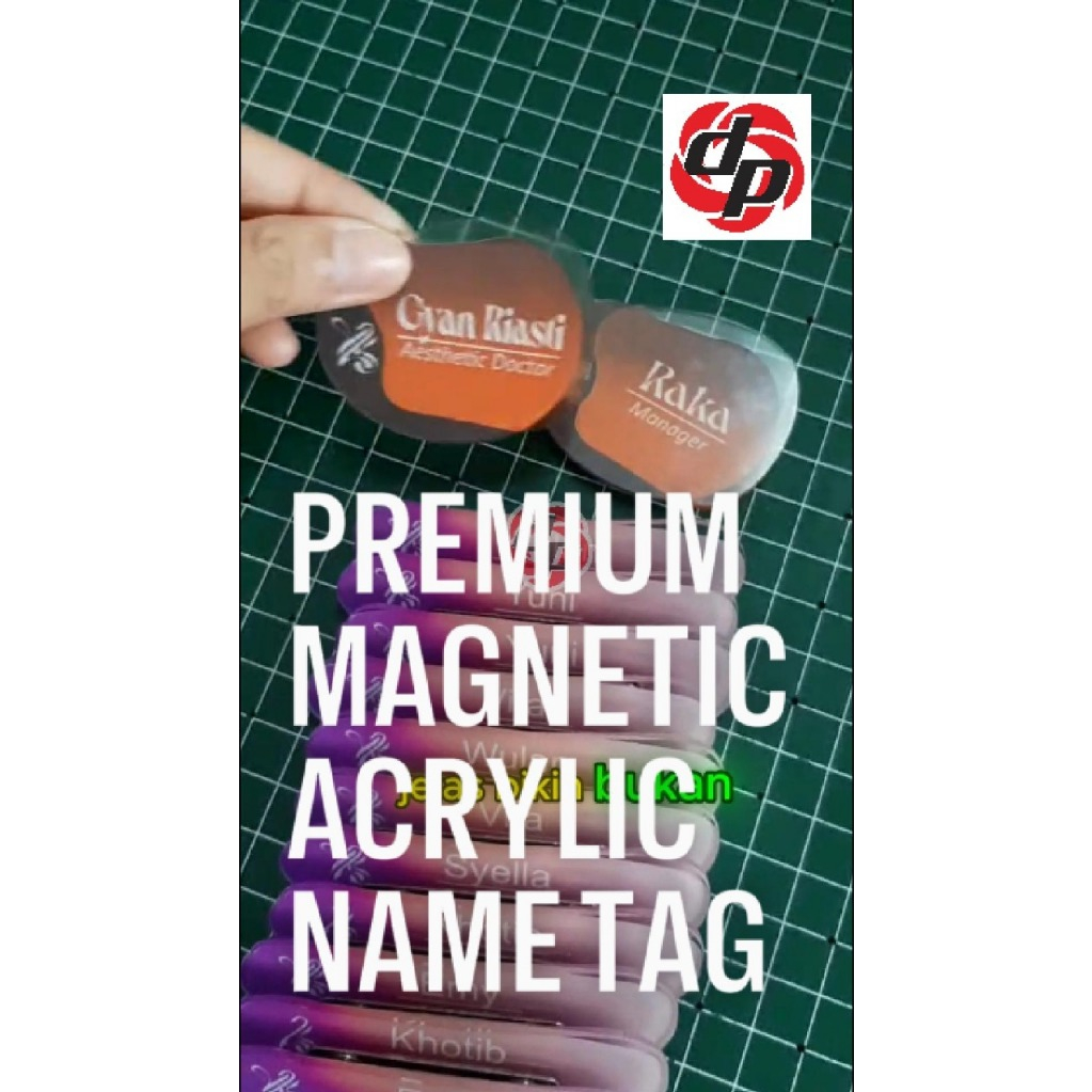 

MURAH BANGET !!! - NAMETAG PAPAN NAMA DADA AKRILIK MAGNET 100% ORIGINAL