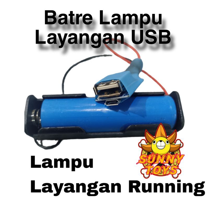 Kelaashop Holder Batre Lampu Layangan Running / Kotak Baterai Lampu Layangan Running Cas Tempat