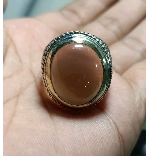 cincin pria/Batu akik KUCUBUNG kopi original high quality