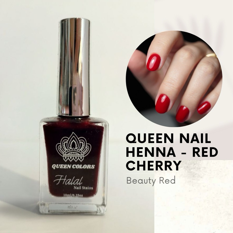 Red Cherry Queen Nail Henna inai kuku inai kuku halal inai kuku muslimah inai celup inai muslimah