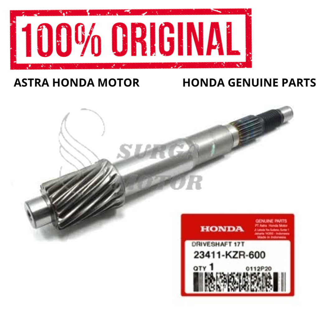 Shaft Drive As Pulley Driveshaft 17T New PCX 150 Vario 125 FI Techno   23411-KZR-600 Ass Pully Puly 