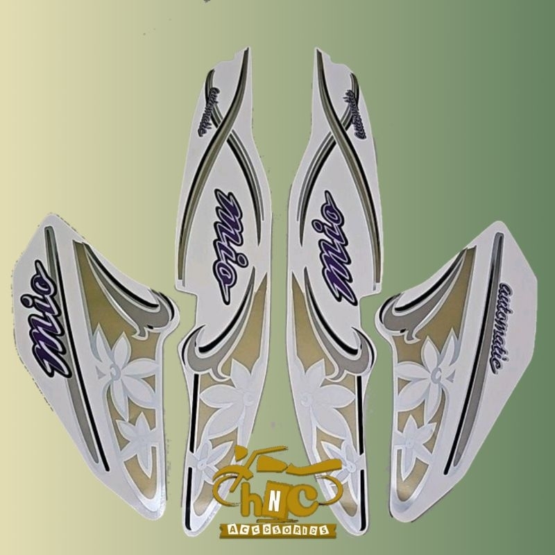 STRIPING YAMAHA MIO SPORTY KEMBANG PUTIH TAHUN 2004