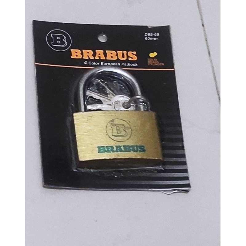 gembok kuning brabus 60mm blister (LV23)