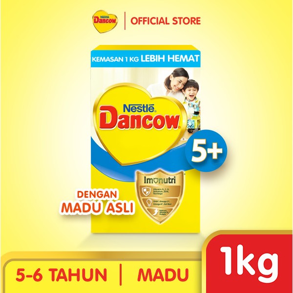 DANCOW 5 PLUS MADU 1KG 5-12 TAHUN / DANCOW 5+ MADU 1KG / DANCOW 5 PLUS MADU 750 GRAM / MAMA SUSU