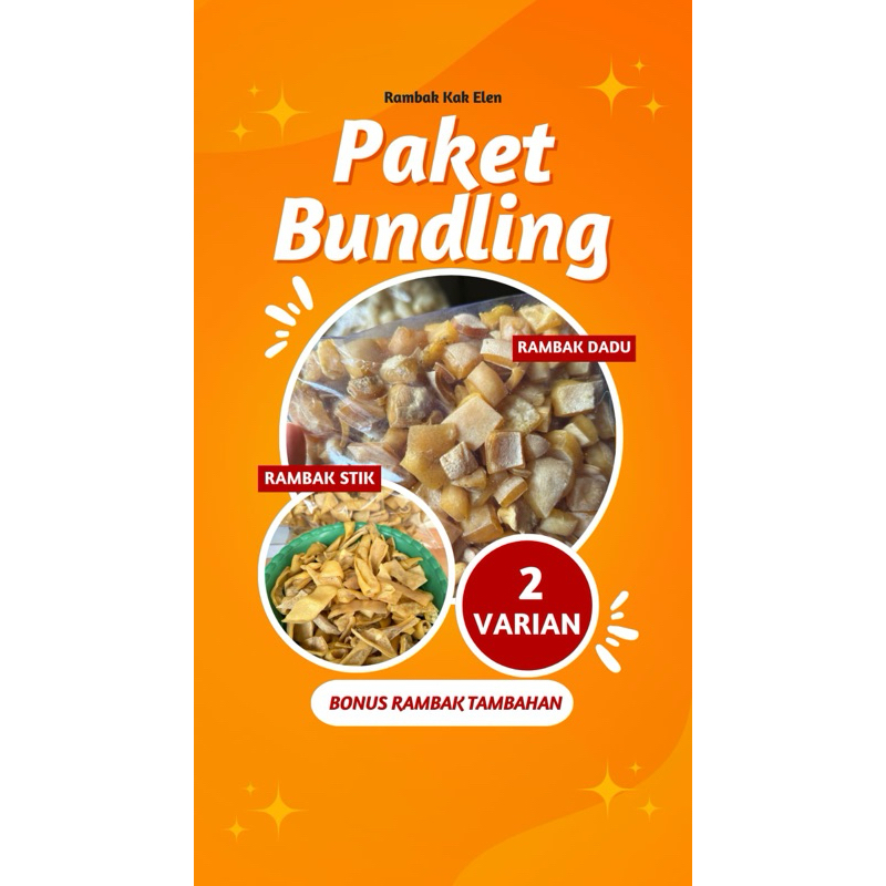 

PAKET BUNDLING MIX VARIANT RAMBAK KULIT SAPI DADU & STIK PREMIUM