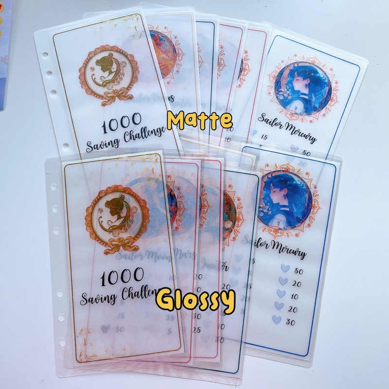 

saving challenge untuk binder A6 matte dan vellum glossy