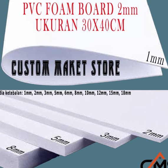 1111 PVC BOARD  PVC FOAM BOARD 2MM 3X4CM