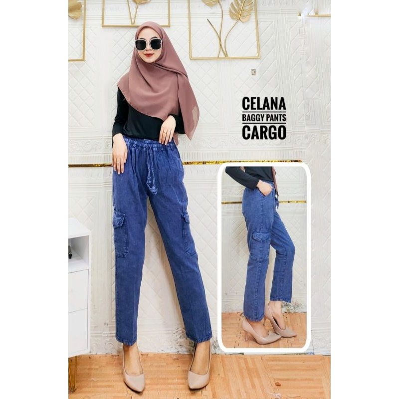 baggy jeans wanita//baggy jeans wanita cargo//celana jeans wanita