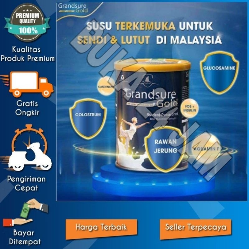 

GRANDSURE Gold Milk Asli Original Suplemen Otot Dan Sendi Terbaik