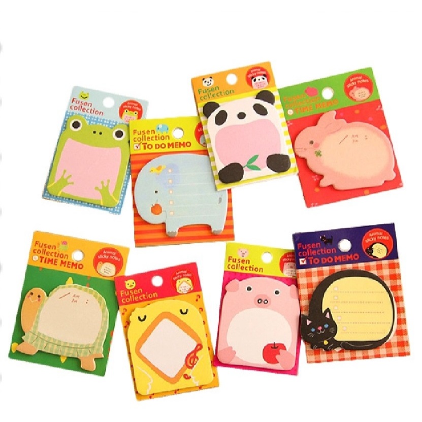 

RATU ♥️ STICKY NOTES ♥️ Sticky Notes Motif Hewan Tempelan Kertas Catatan Memo Note Karakter Animal Mini Book Karakter Binatang Lucu