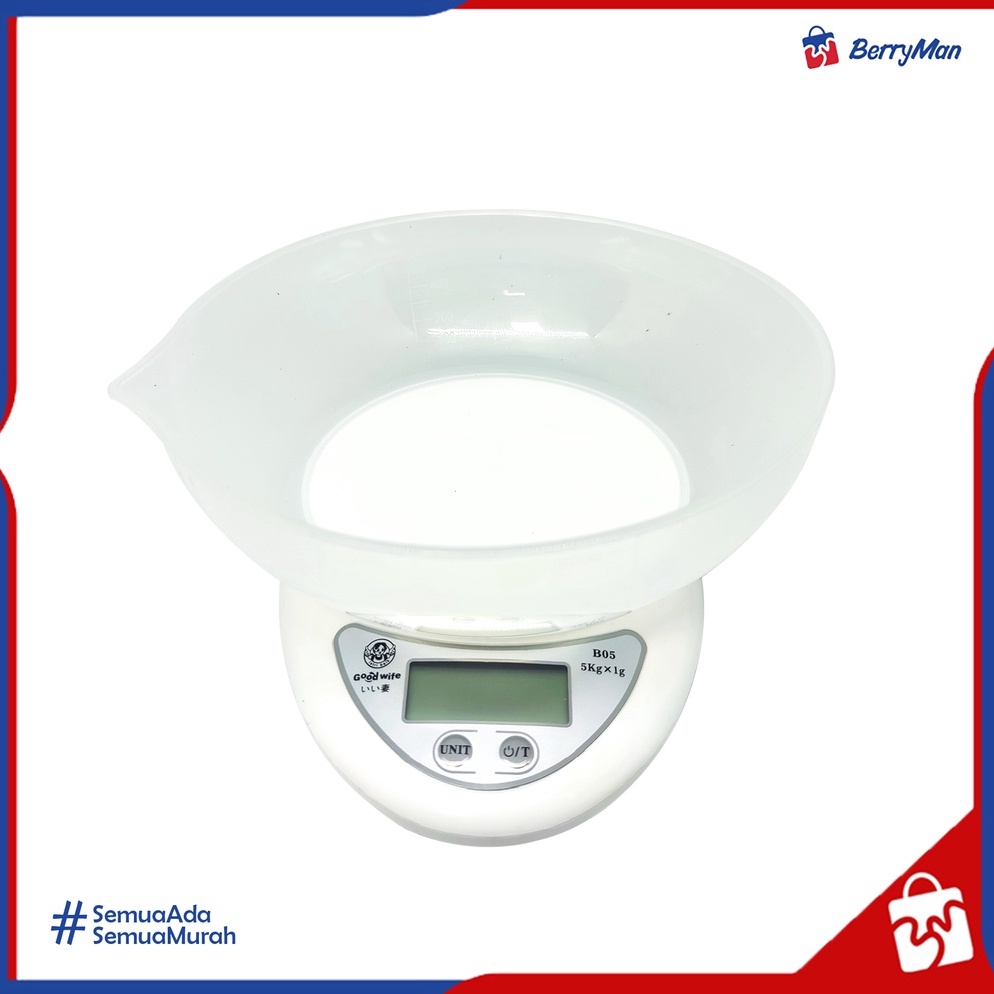 Paling Bagus Timbangan Dapur Digital MANGKOK  Timbangan Kue 5KG