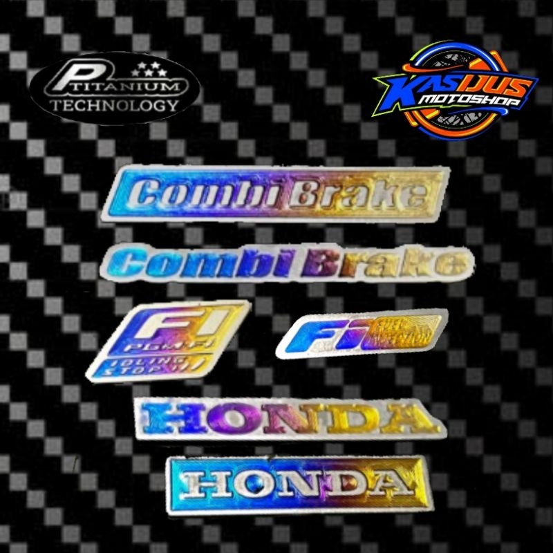 emblem fi titanium emblem Honda titanium emblem combi brake titanium