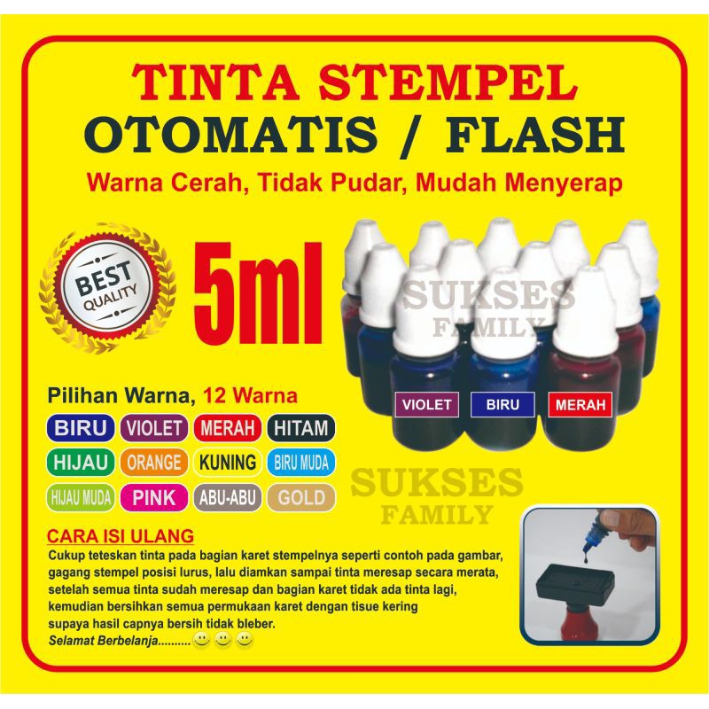 

Tinta stempel flash, Tinta Refil,Tinta stempel warna
