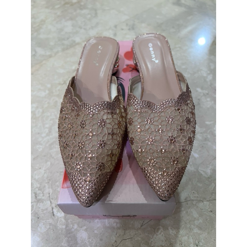 Heels Pesta Wanita 3 CM Genny / Sandal Heels Wanita Genny 3 CM / sandal pesta blink2/ slop nikahan S