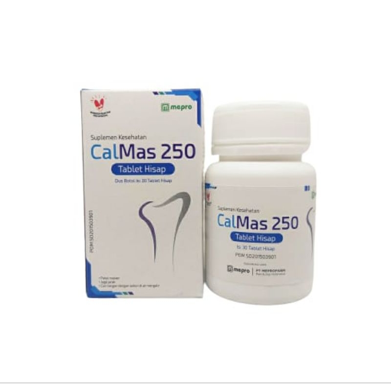 Calmas 250 Mg Tablet Hisap / Suplemen Kalsium Untuk Anak / Peninggi Badan Seperti Calnic