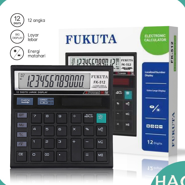 

Kejutan Hemat Kalkulator FK512 Energi Matahari 12 Digit Kalkulator Electronik Kakulator Dagang Besar Alat Hitung Calculator Check FUKUTA