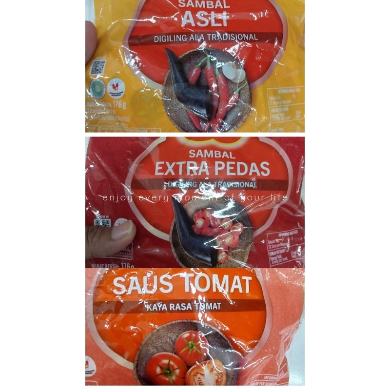 SAOS ABC SAMBAL ASLI ABC EXTRA PEDAS ABC SAUS TOMAT SACHET