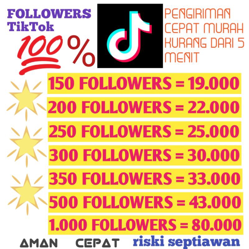FOLLOWER TIKTOK PERMANEN ORANG ASLI.
