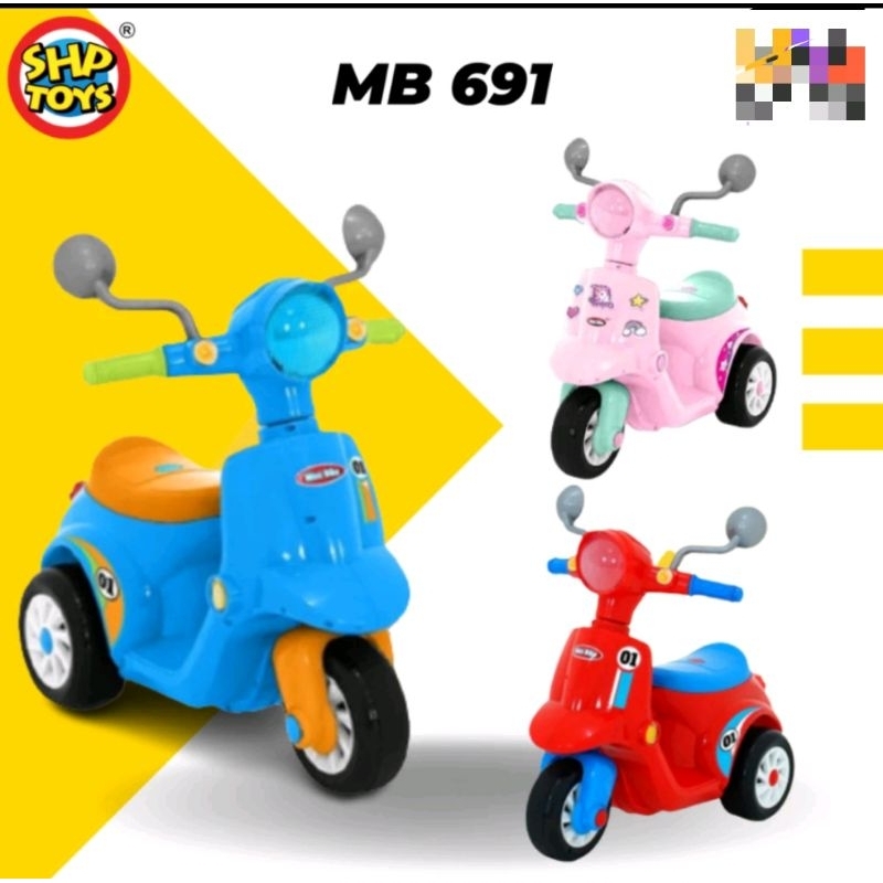 Mainan Anak Motor Vespa Bisa Dinaiki SHP 691