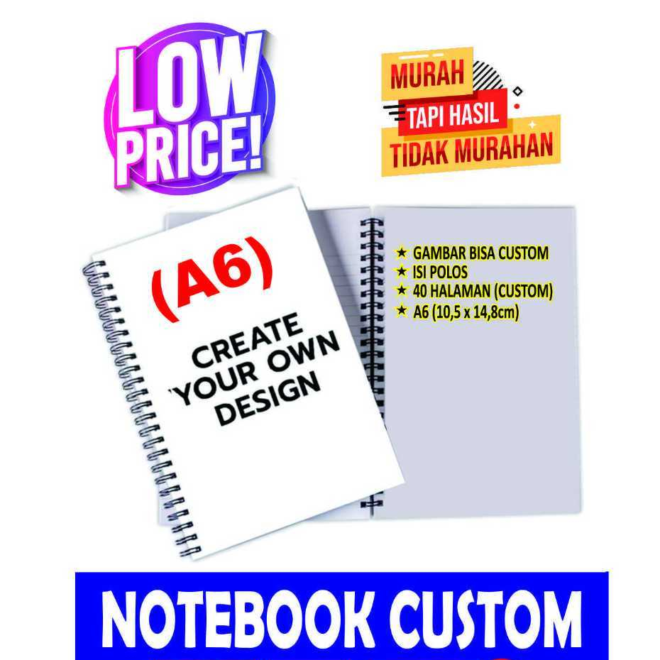 

CUSTOM CETAK BUKU SPIRAL POLOS Jurnal Agenda Catatan A6 10,5 x 14,8 cm Note Notes Notebook Murah