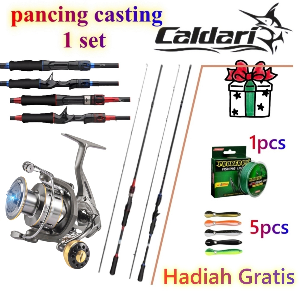 DAIWA Joran Casting 1 Set Reel Pancing 1000-7000 Power Handle Reels Daido Joran 1.65m-2.7m bc Murah
