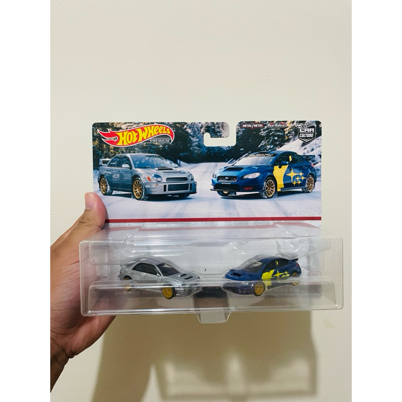 hotwheels 2 pack subaru impreza wrx & 16 subaru wrx sti premium