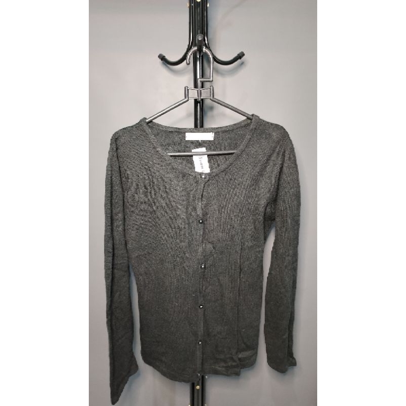 cardigan Rajut warna hitam - premium