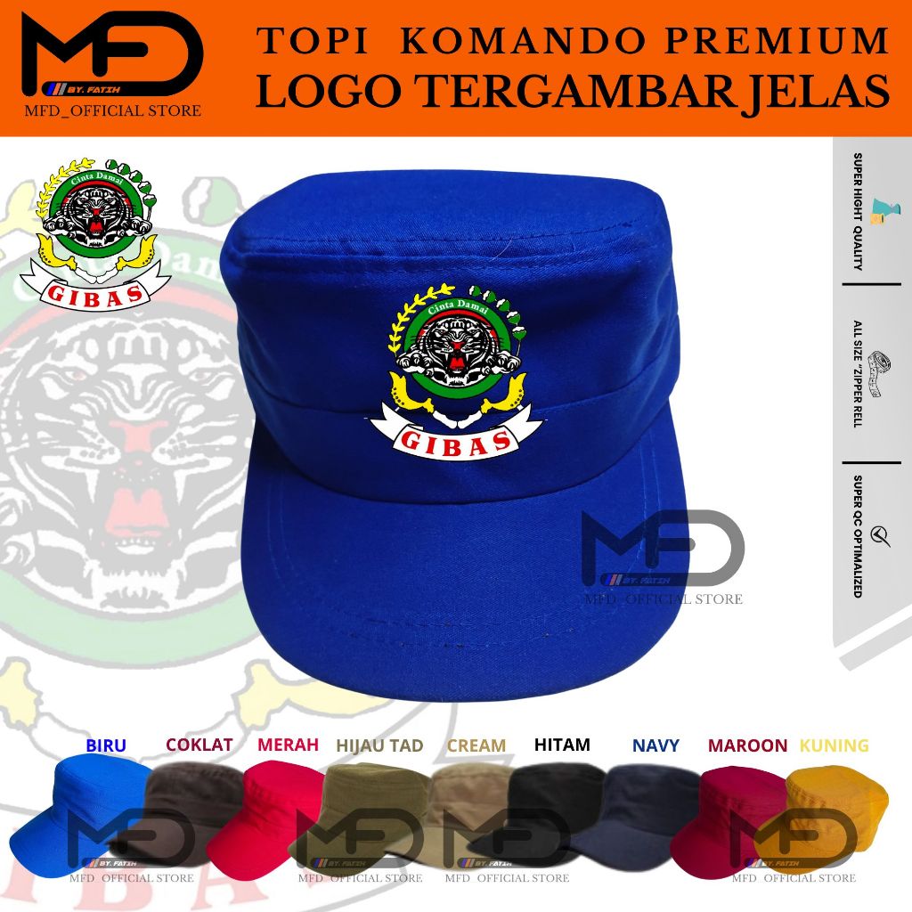 MFD TOPI ORMAS KOMANDO GIBAS TOPI BPPKB BANTEN TOPI GMBI TOPI BBC TOPI AMS