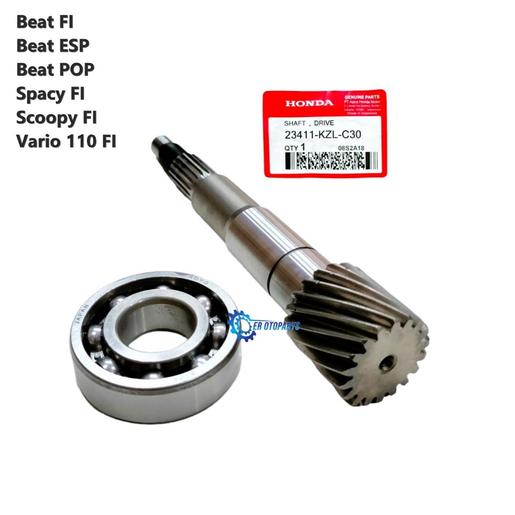 As Pully Belakang Dan Bearing As puly 6204 Beat Spacy Scoopy Vario 110 Fi