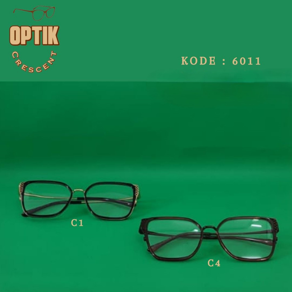 6011 Frame Kacamata Baca bentuk kotak