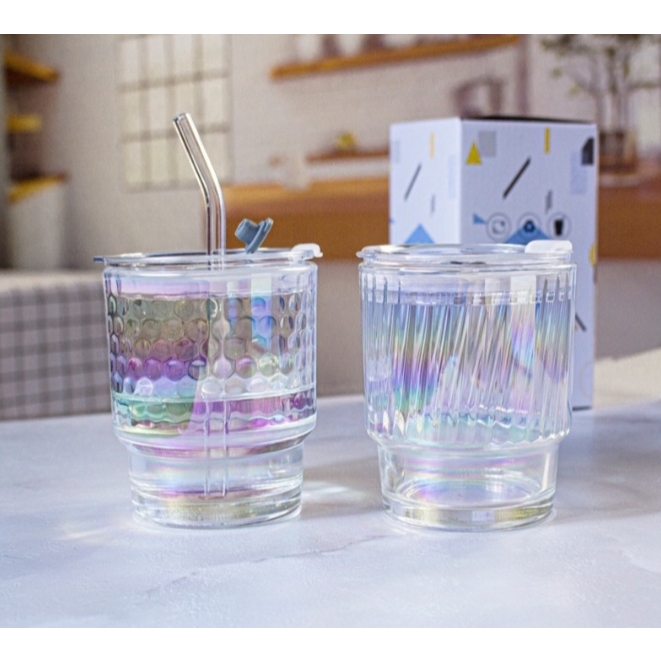 GELAS TUMBLER KACA AESTHETIC / TUMBLER KACA CANTIK SEDOTAN KACA GELAS KACA KOREA