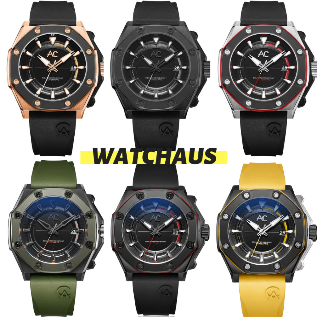 JAM TANGAN PRIA ALEXANDRE CHRISTIE AC9601 AC 9601 MAR AUTOMATIC RUBBER STRAP