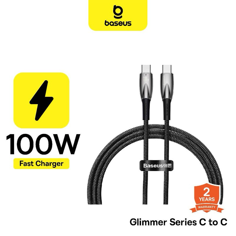 KABEL DATA BASEUS TYPE C TO TYPE C 100W GLIMMER SERIES